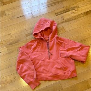 Coral Half-Zip Hoodie
